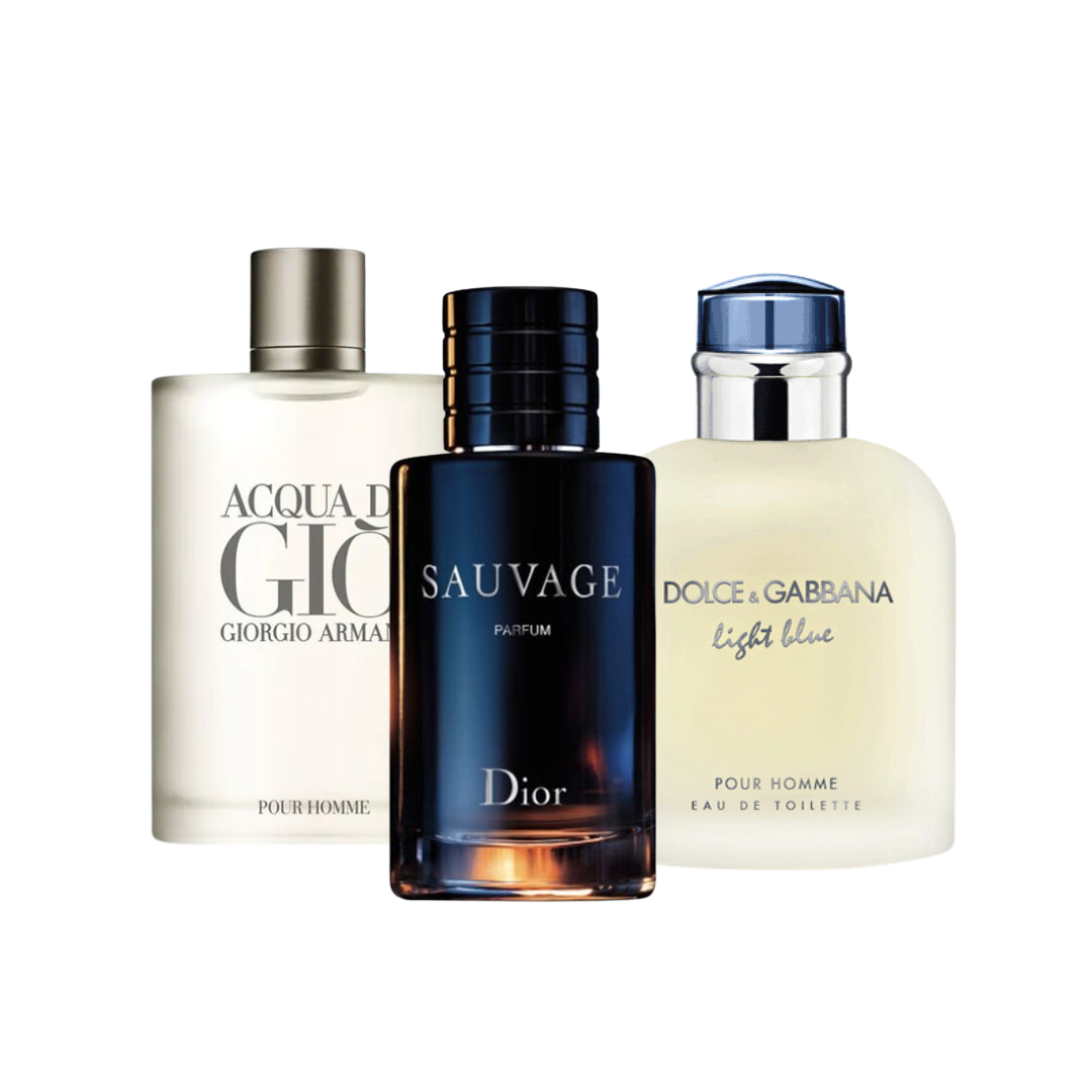 Leve 3 pelo Preço de 1 - Acqua di Giò | Sauvage | Light Blue 100ml ® Promoção Limitada